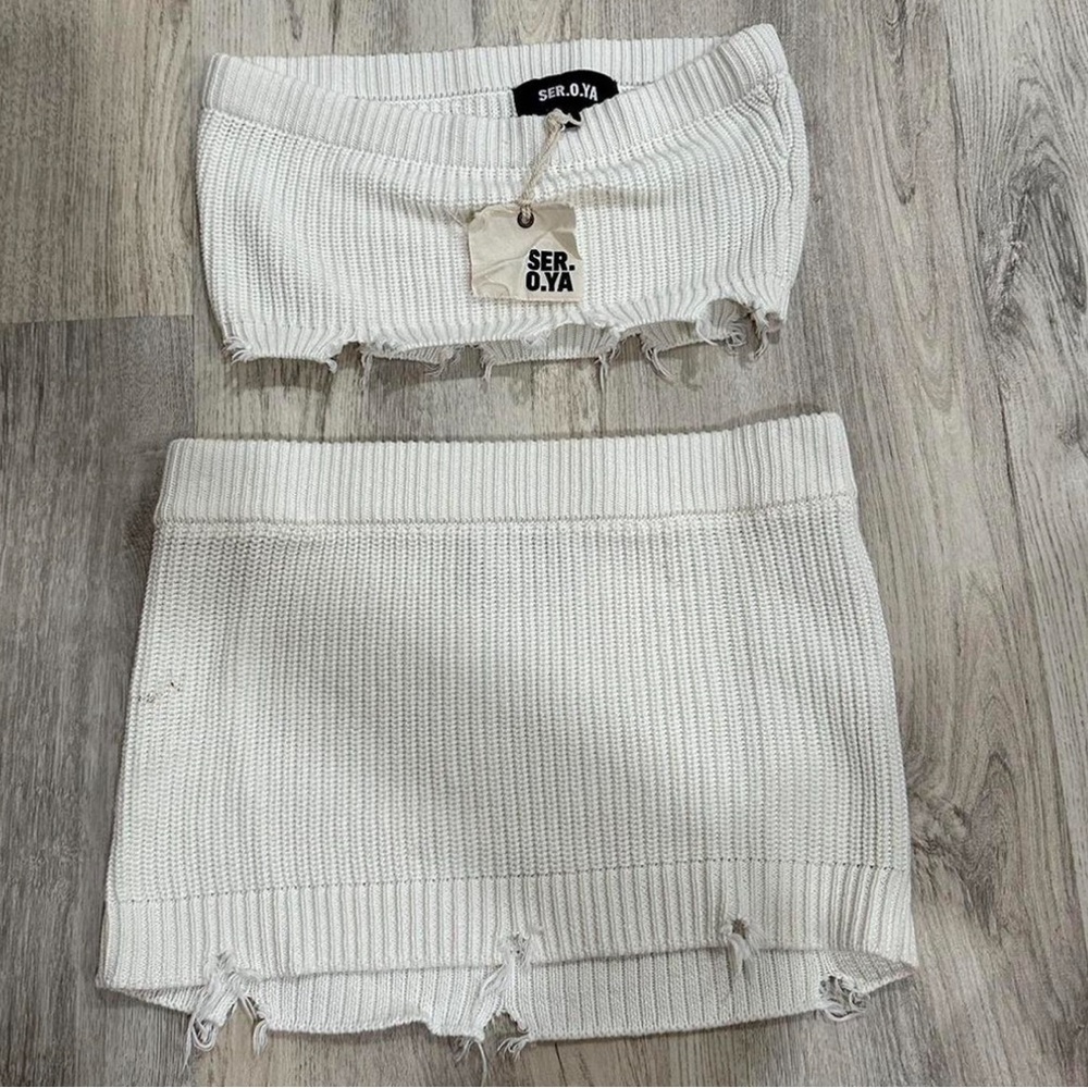 Alora Skirt in Natural and ember top SER.O.YA